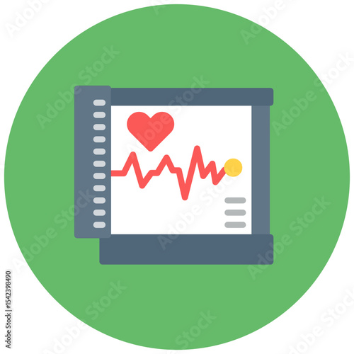 Holter Monitor icon vector image. Can be used for Cardiology.
