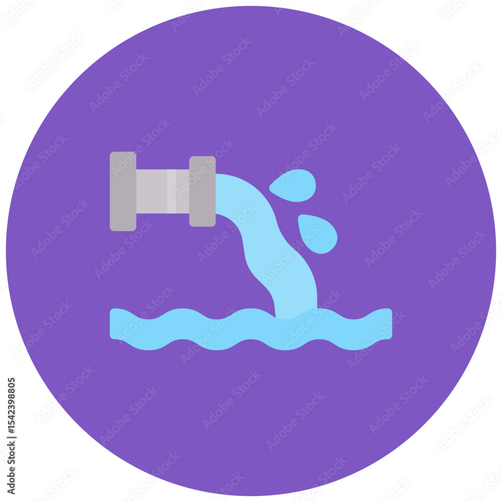 Fototapeta premium Wastewater icon vector image. Can be used for Water Crisis.