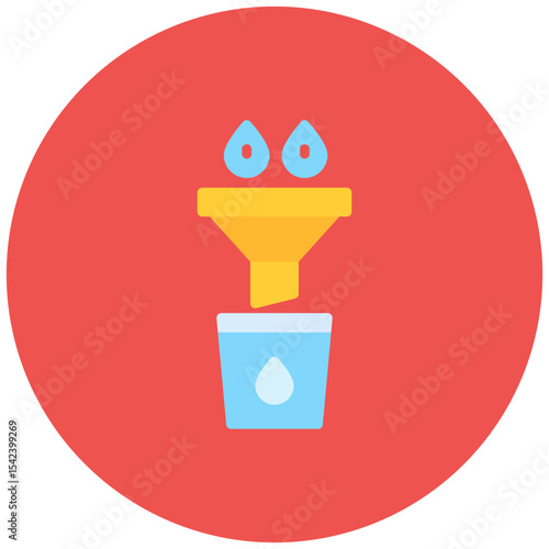 Filtration icon vector image. Can be used for Water Treatment.