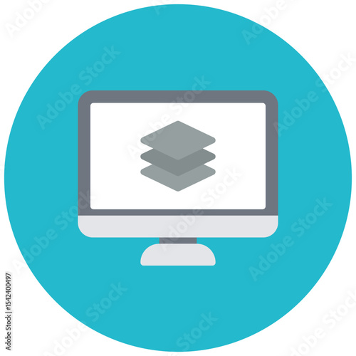 Slicer Software icon vector image. Can be used for Additive Maufacturing.