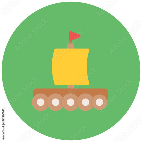 Raft icon vector image. Can be used for Additive Maufacturing.