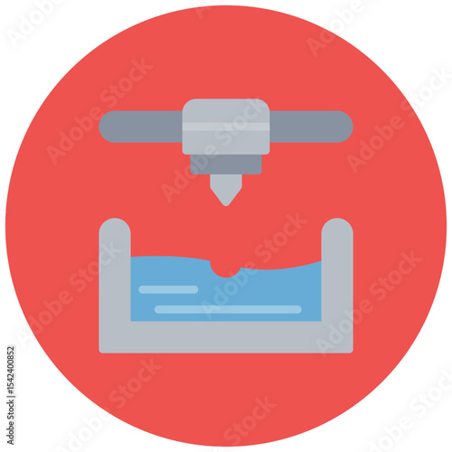 Stereolithography icon vector image. Can be used for Additive Maufacturing.