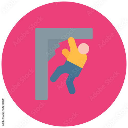 Free Solo icon vector image. Can be used for Rock Climbing.