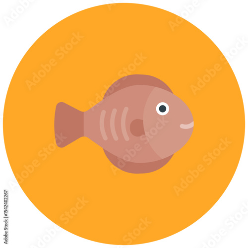 Flounder icon vector image. Can be used for Fish and Seafood.