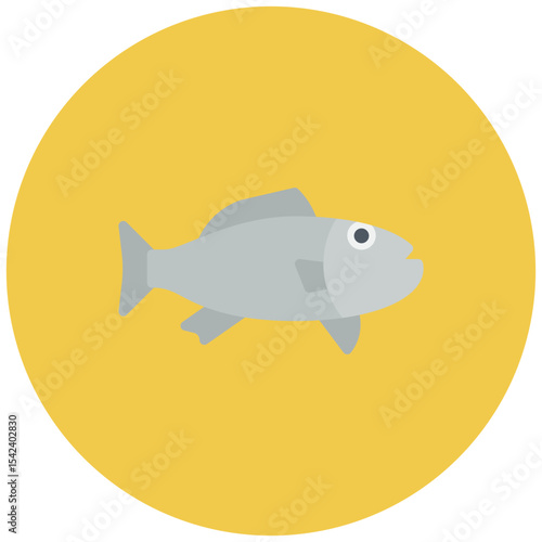 Sea Bass icon vector image. Can be used for Fish and Seafood.