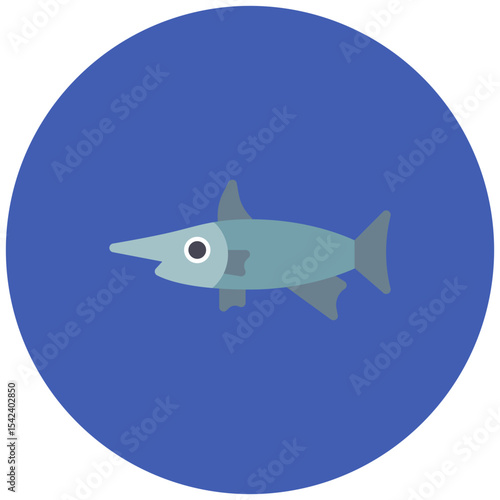 Swordfish icon vector image. Can be used for Fish and Seafood.