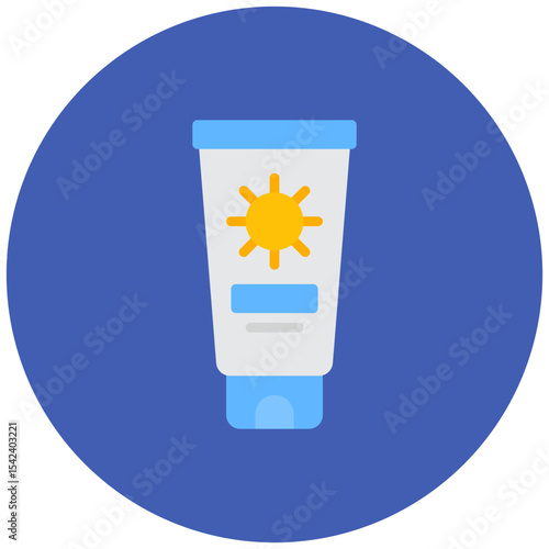Sunscreen Application icon vector image. Can be used for Sun Protection.