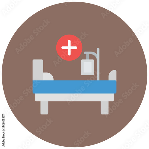 Hospital Bed icon vector image. Can be used for Tuberculosis.