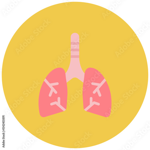 Lungs icon vector image. Can be used for Tuberculosis.