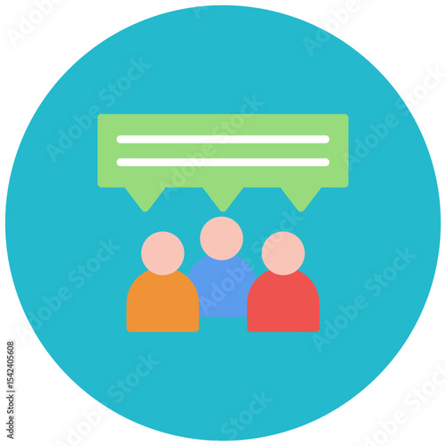 Discussion icon vector image. Can be used for Business Meeting.