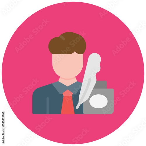 Author icon vector image. Can be used for Thought Leadership.