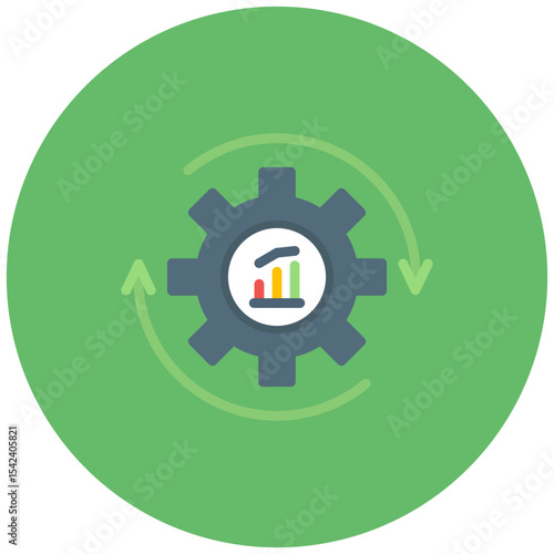 Continuous improvement icon vector image. Can be used for Thought Leadership.