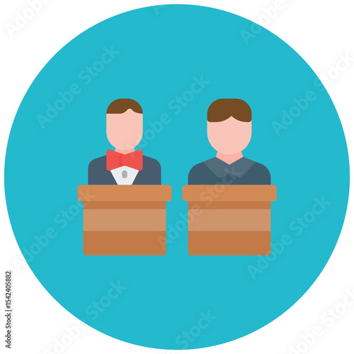 Debate icon vector image. Can be used for Thought Leadership.