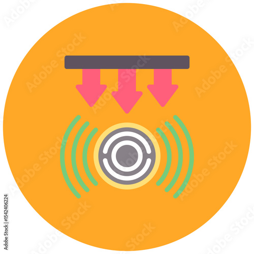 Force Sensor icon vector image. Can be used for Sensors.