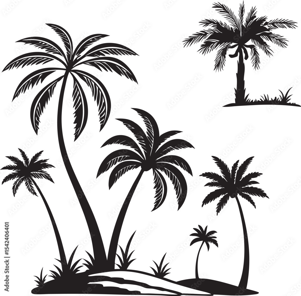 Island Getaway Essentials Colorful Summer Beach Silhouette Designs Island Getaway Essentials Colorful Summer Beach Silhouette Designs