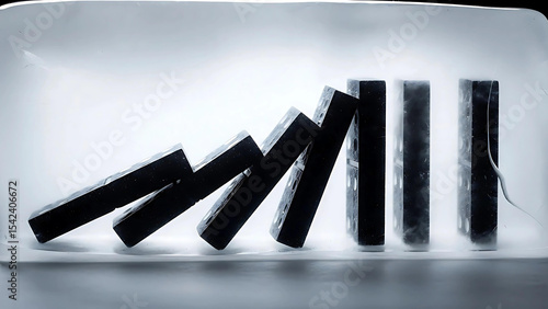 Frozen Domino Effect: Conceptual Photography