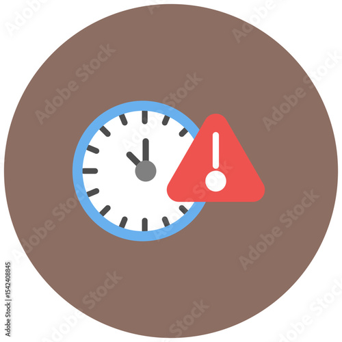 Delay icon vector image. Can be used for Business Disruption.