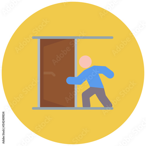 Escape icon vector image. Can be used for World Refugee Day.