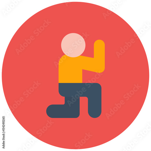 Lunges icon vector image. Can be used for Fitness.