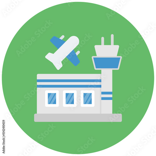 Airport icon vector image. Can be used for Airplane.