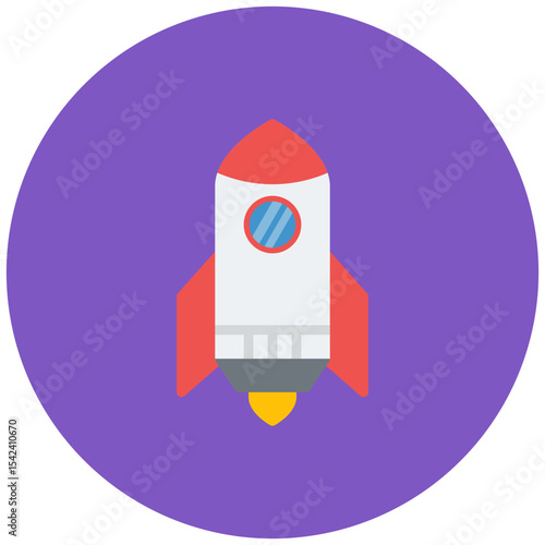 Rocket icon vector image. Can be used for Airplane.