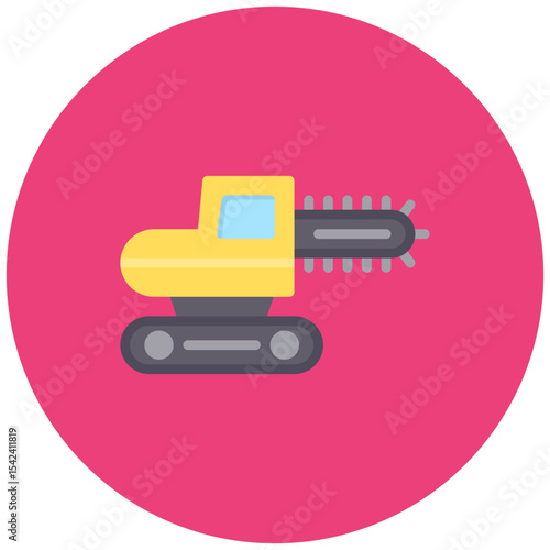 Trencher icon vector image. Can be used for Construction Vehicles.