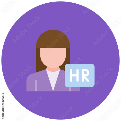 HR Manager icon vector image. Can be used for Hiring Process.
