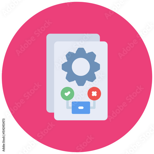 Wallpaper Mural Test Configuration icon vector image. Can be used for Software Testing. Torontodigital.ca