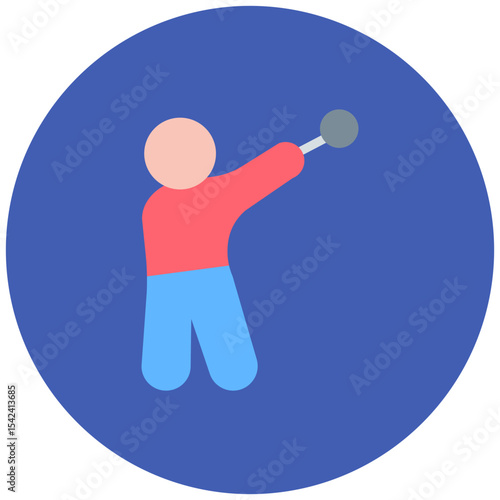 Hammer Throw icon vector image. Can be used for Track and Field.