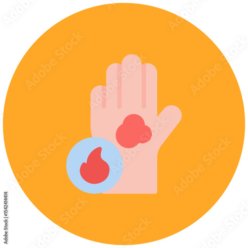 Burn Severity icon vector image. Can be used for Skin Burns.