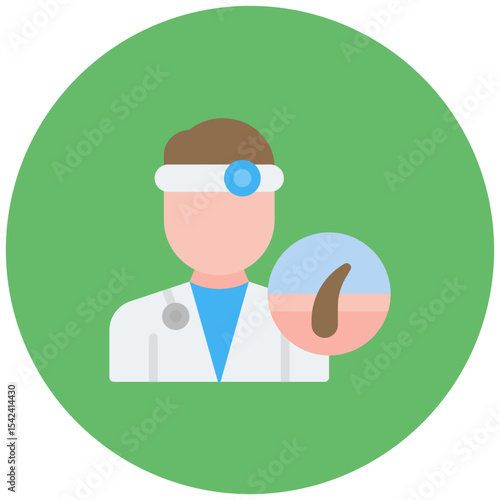 Dermatologist icon vector image. Can be used for Skin Burns.