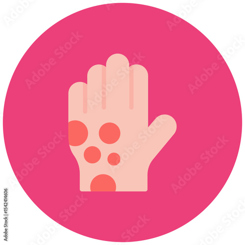 Rash icon vector image. Can be used for Skin Burns.
