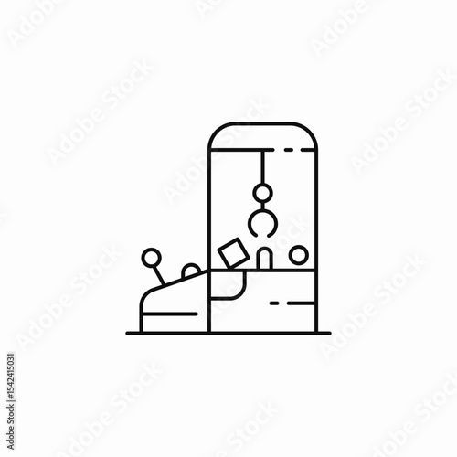 claw crane machine icon sign vector