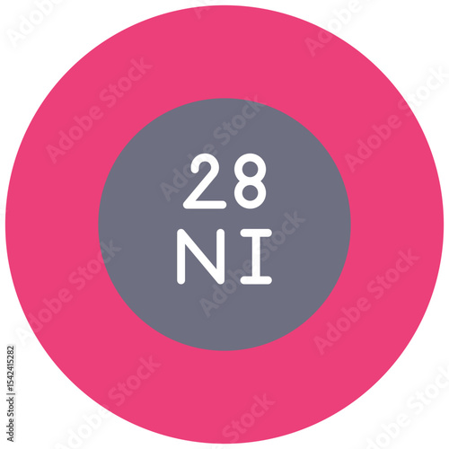 Nickel icon vector image. Can be used for Raw Metrial.