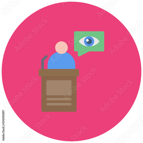 Witnessing icon vector image. Can be used for Bullying in Society.