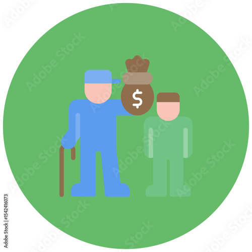 Handing Over icon vector image. Can be used for Inheritance.