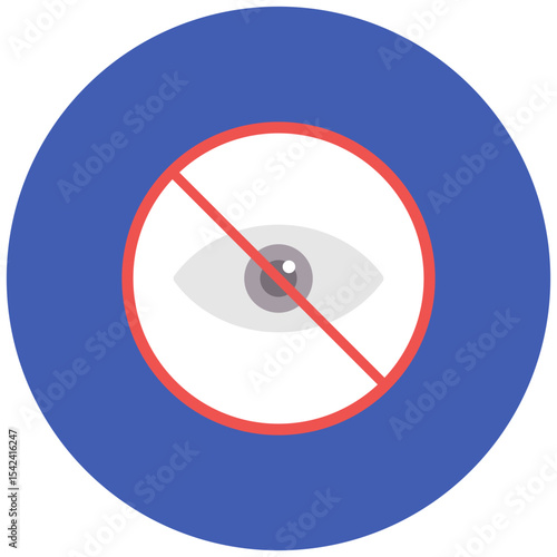 Blurred Vision icon vector image. Can be used for Allergy Symptoms.