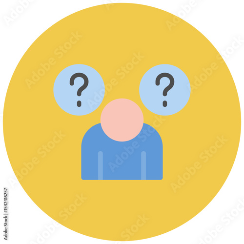 Confusion icon vector image. Can be used for Allergy Symptoms.
