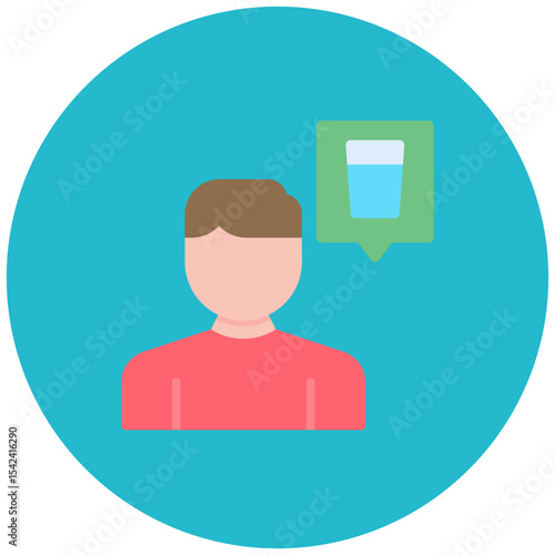 Excessive Thirst icon vector image. Can be used for Allergy Symptoms.