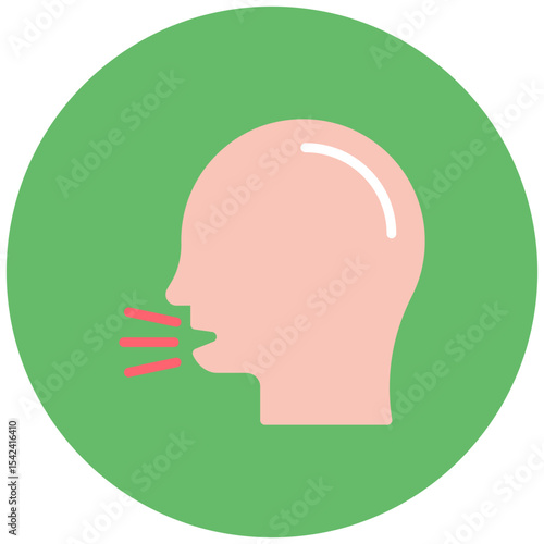 Sneezing icon vector image. Can be used for Allergy Symptoms.
