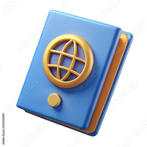 Wallpaper Mural 3d render of a passport icon isolated on transparent background Torontodigital.ca