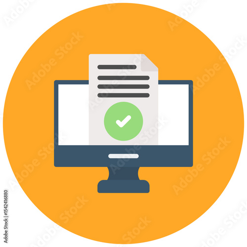 Compliance Monitor icon vector image. Can be used for Compilance and Regulation.