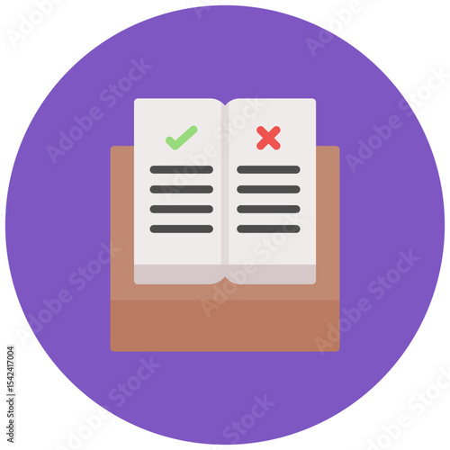 Regulation Book icon vector image. Can be used for Compilance and Regulation.