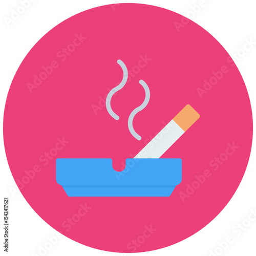 Ashtray icon vector image. Can be used for Smoking.