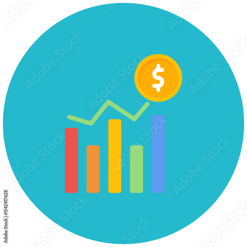 Trend icon vector image. Can be used for Market Research.