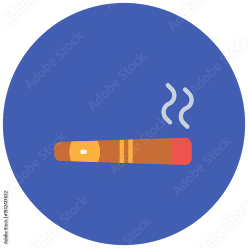Cigar icon vector image. Can be used for Smoking.