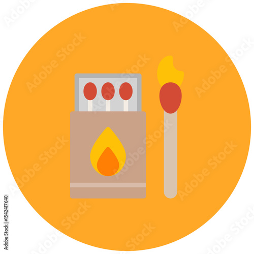 Match icon vector image. Can be used for Smoking.