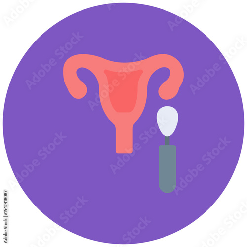 Pap Smear icon vector image. Can be used for Medical Tests.