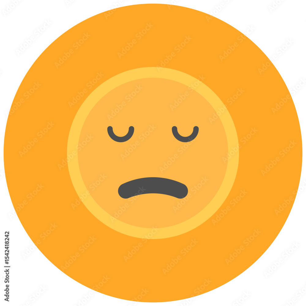 Apathetic icon vector image. Can be used for Human Emotions. Apathetic icon vector image. Can be used for Human Emotions.
