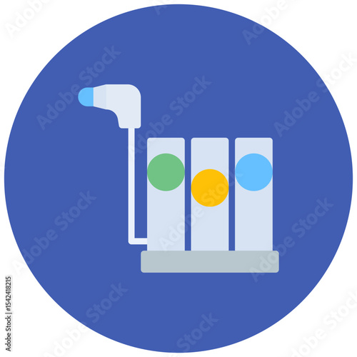 Spirometry icon vector image. Can be used for Medical Tests.